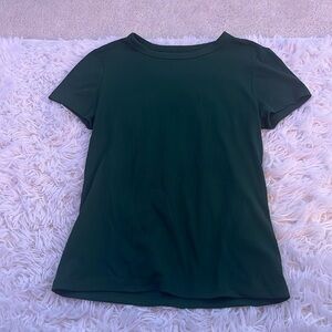 Green Tight Fitted Short Sleeve